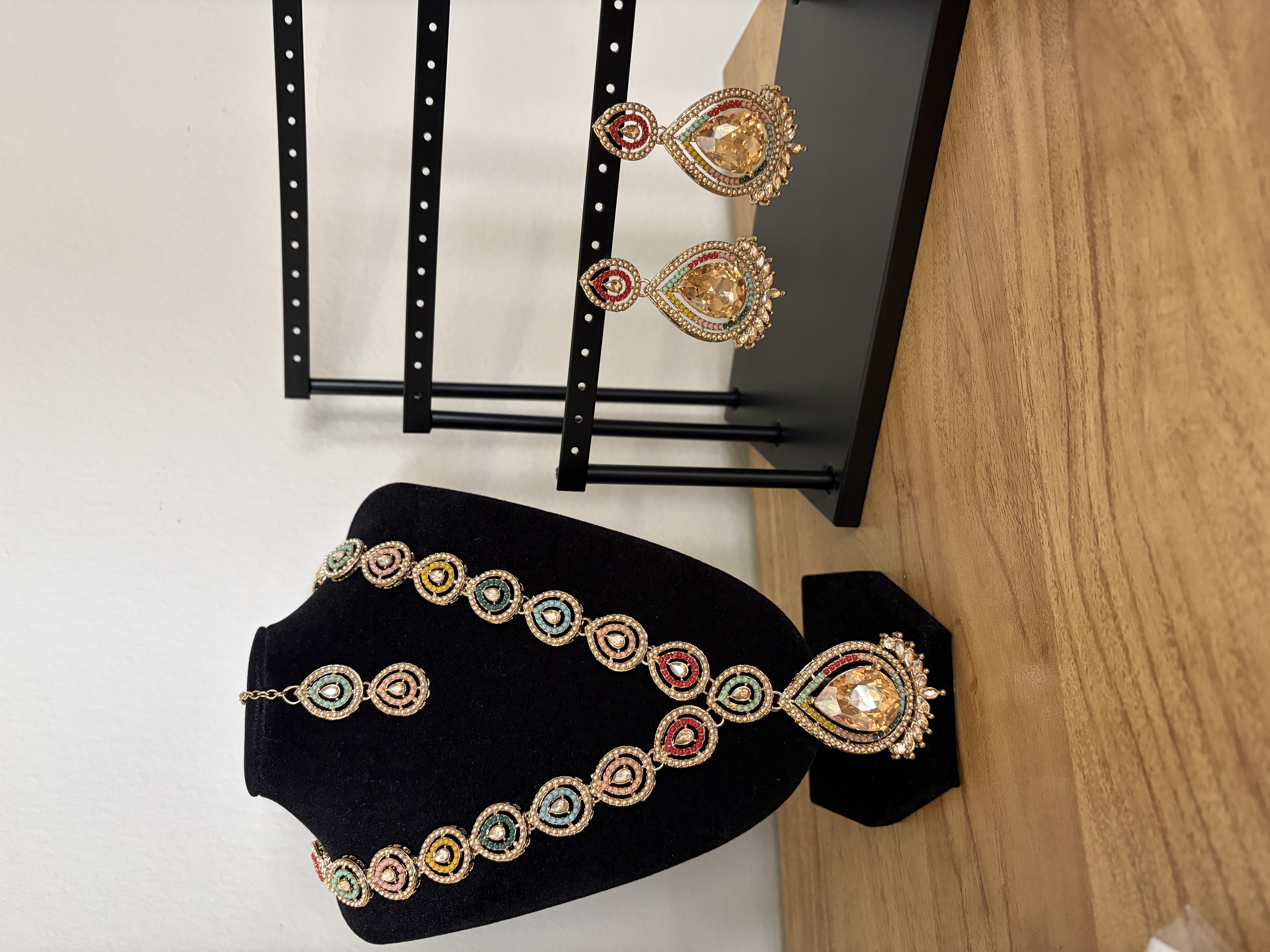 Multi-Strand Beaded Mala Necklace Set