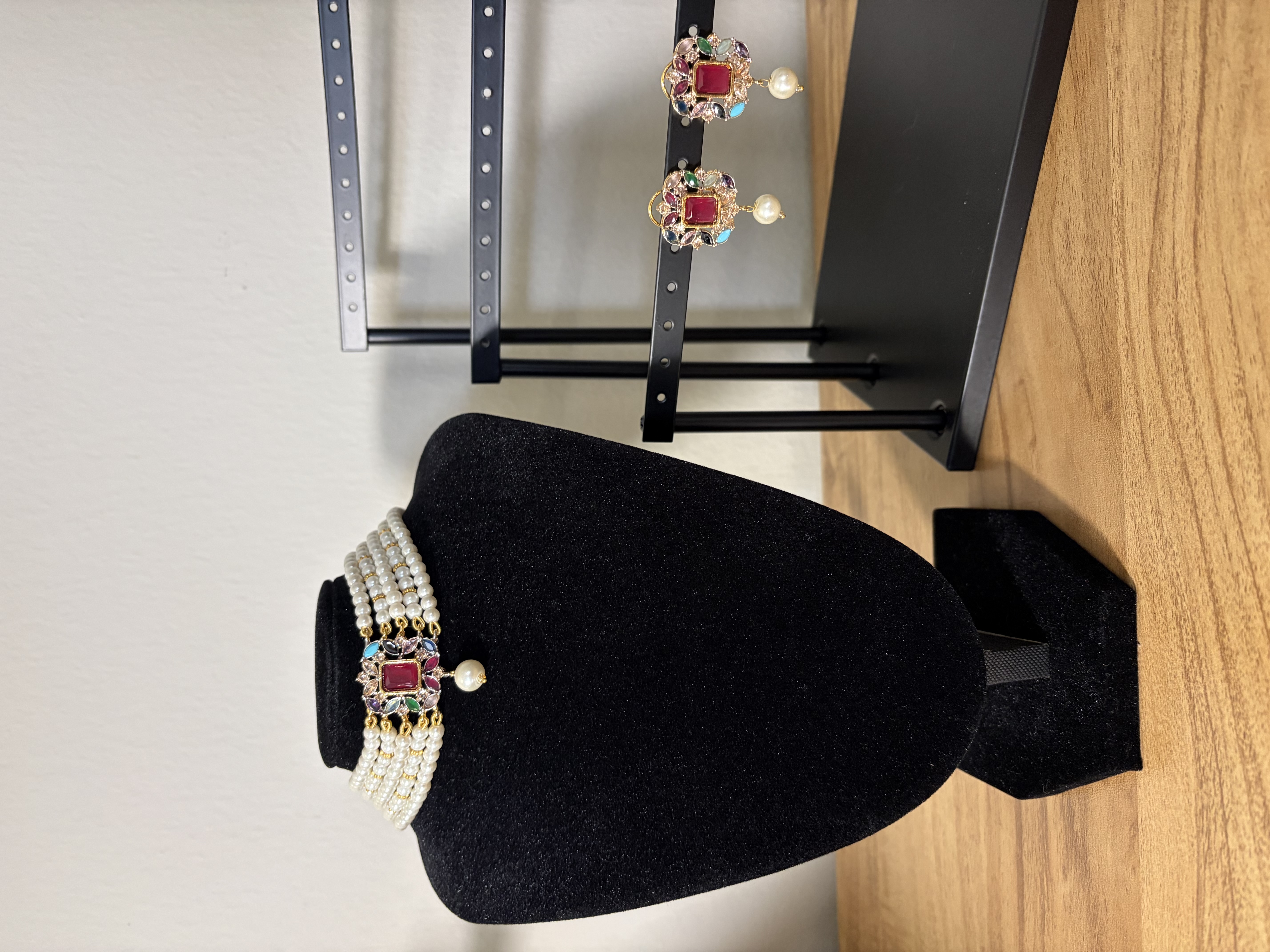 Pearl & Ruby Choker Set