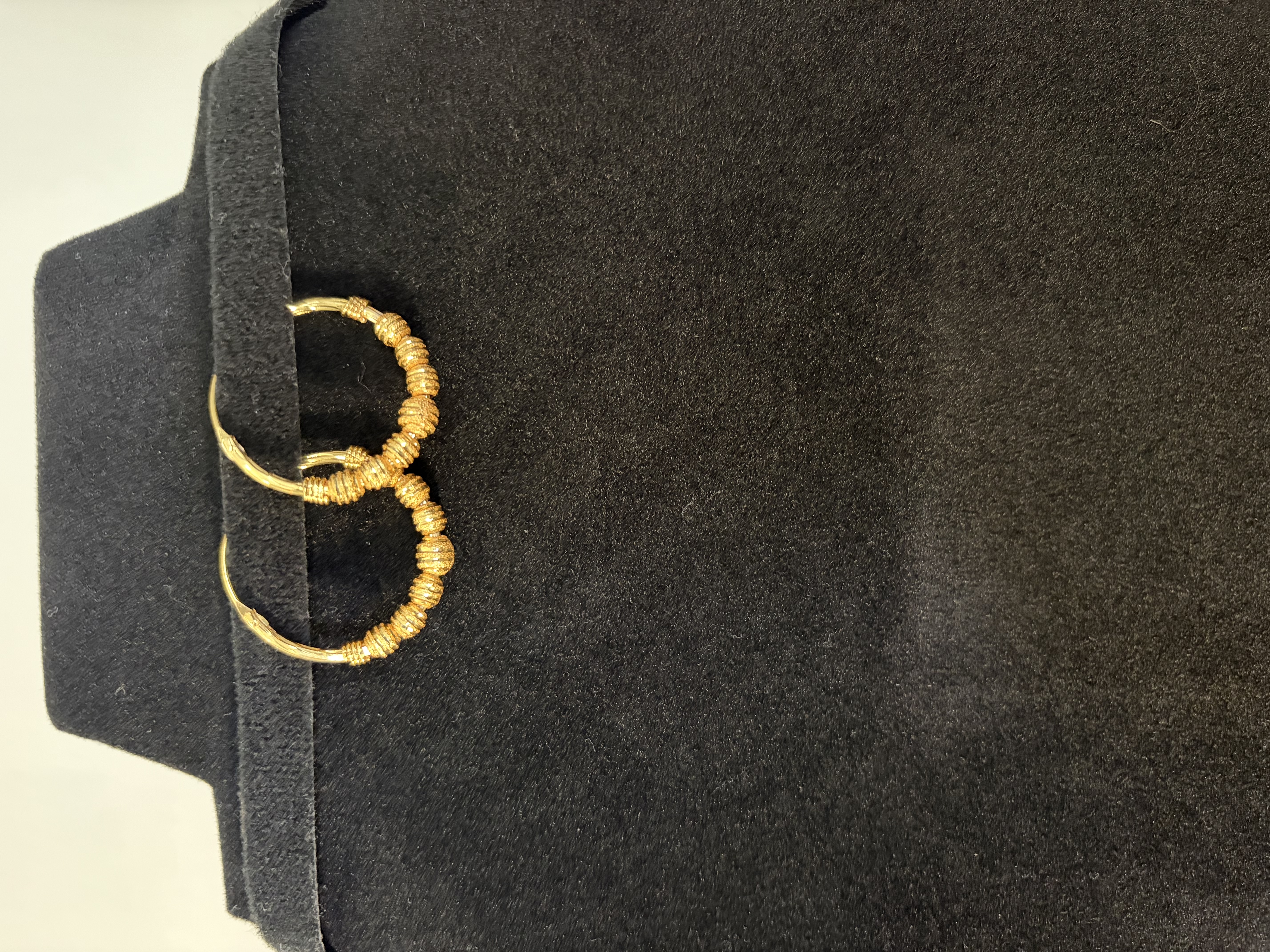 Small Gold Textured Hoop Earrings