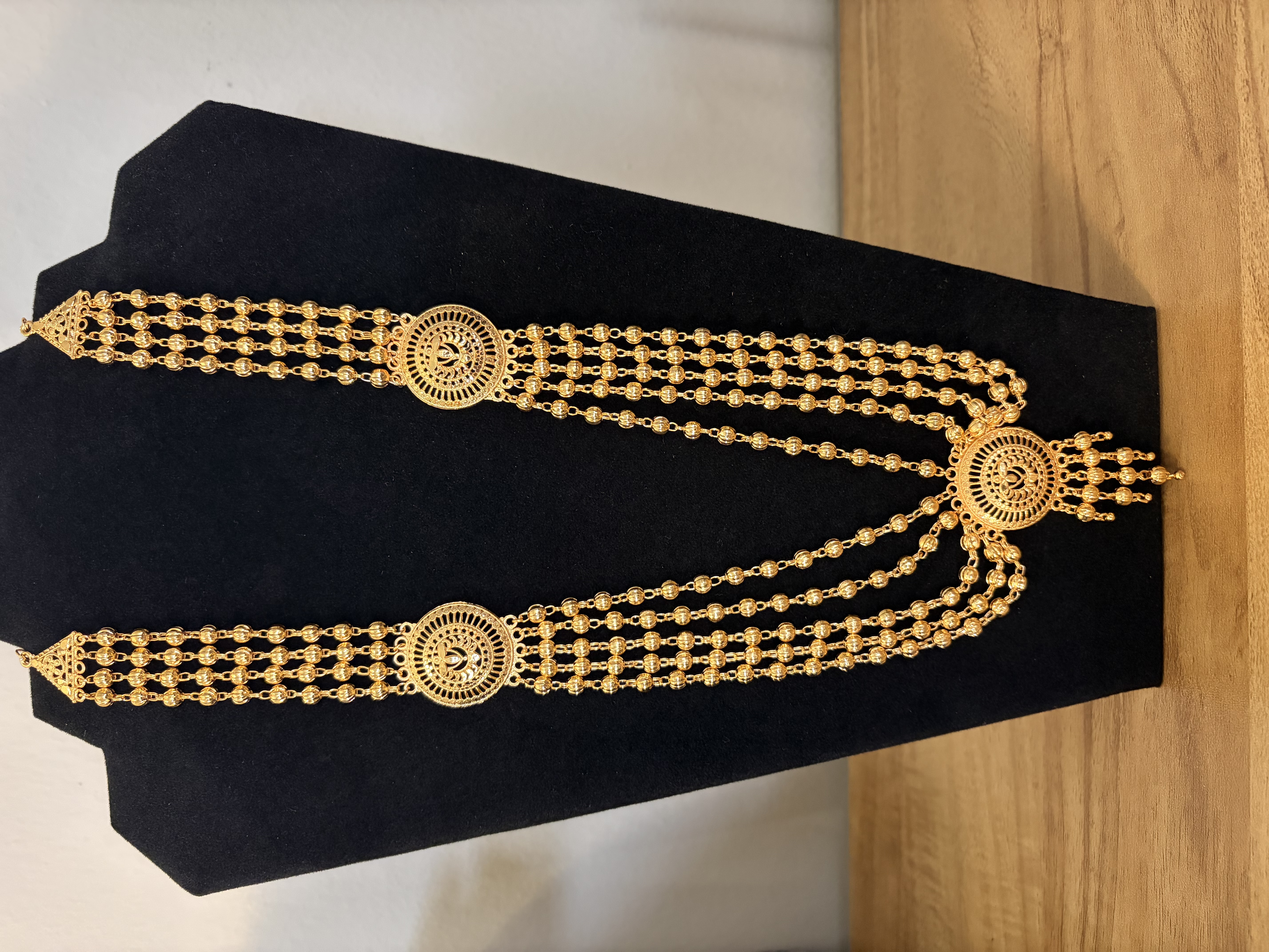 Gold Multi-Strand Long Necklace